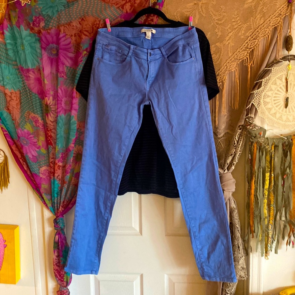 Forever 21 size 29 skinny jean lavender blue denim jeans